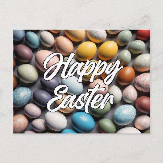 Diverse kleurrijke paaseieren briefkaart (Voorkant)