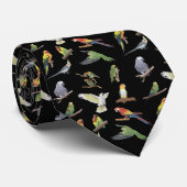 Diverse kleurrijke papegaaien stropdas (Opgerold)