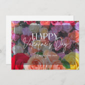 Diverse kleurrijke Rozen Happy Valentijnsdag Kaart (Voorkant / Achterkant)