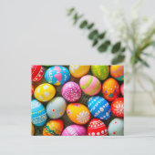 Diverse kleurrijke Schattigee paaseieren Briefkaart (Staand voorkant)