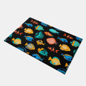 Diverse kleurrijke tropische vispatronen deurmat (Schuin)