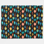 Diverse kleurrijke tropische vispatronen fleece deken (Voorkant (Horizontaal))