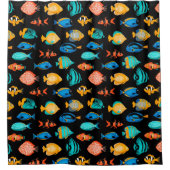 Diverse kleurrijke tropische vissen douchegordijn (Voorkant)