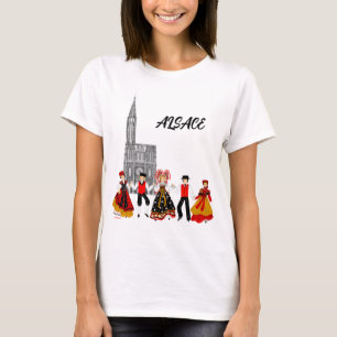 Diverse kostuums uit de Elzas, Frankrijk T-shirt