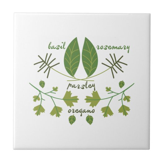 Diverse kruiden tegeltje (Voorkant)