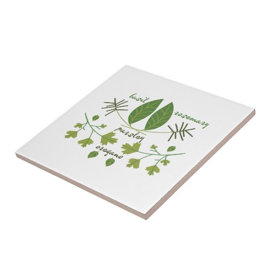 Diverse kruiden tegeltje (Zijkant)