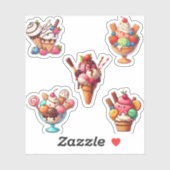 Diverse lekker ijs sticker (Vel)