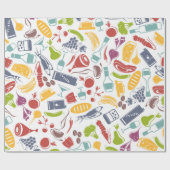 Diverse levensmiddelen cadeaupapier (Vlak)