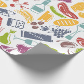 Diverse levensmiddelen cadeaupapier (Hoek)