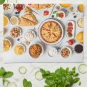 Diverse levensmiddelen  theedoek (Gevouwen)