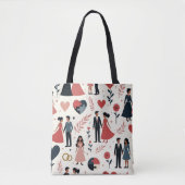 Diverse Love Story | Elegant Wedding & Romance Tote Bag (Voorkant)