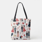 Diverse Love Story | Elegant Wedding & Romance Tote Bag (Achterkant)