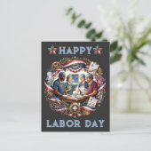 Diverse Medics Patriottische Dag van de Arbeid Tea Briefkaart (Staand voorkant)