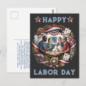 Diverse Medics Patriottische Dag van de Arbeid Tea Briefkaart (Voorkant / Achterkant)