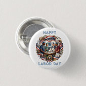 Diverse Medics Patriottische Dag van de Arbeid Tea Ronde Button 3,2 Cm (Voorkant /achterkant)