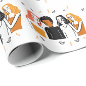 Diverse meisjes, verschillende nationaliteiten sam cadeaupapier (Rol Hoek)