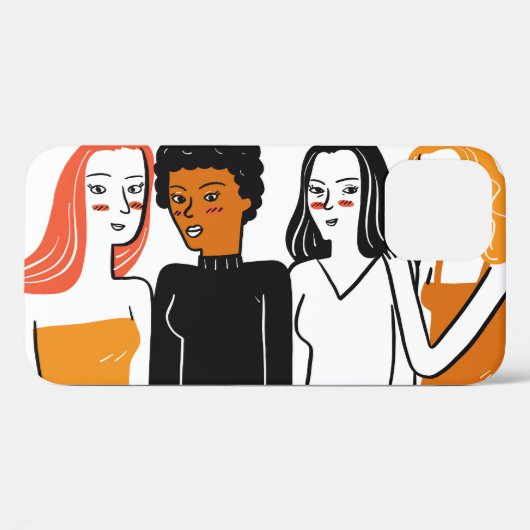 Diverse meisjes, verschillende nationaliteiten sam Case-Mate iPhone case (Achterkant (horizontaal))