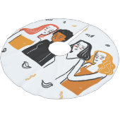 Diverse meisjes, verschillende nationaliteiten sam kerstboom rok (Gekanteld)