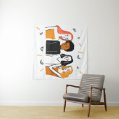 Diverse meisjes, verschillende nationaliteiten sam wandkleed (In Situ (horizontaal))