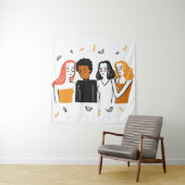 Diverse meisjes, verschillende nationaliteiten sam wandkleed (In situ)