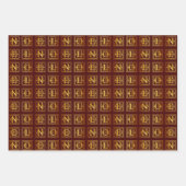 Diverse Metallic Deco Noel Kerstmis Inpakpapier Vel (Voorkant 3)