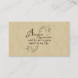 Diverse mogelijkheden Bevestiging/Visitekaartjes Visitekaartje