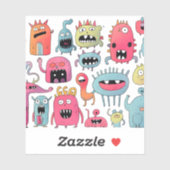 Diverse monsterfiguren sticker (Vel)