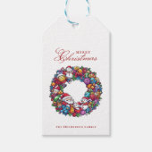 Diverse Motieven Vrolijk Kerstfeest Custom name Cadeaulabel (Voorkant)