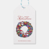 Diverse Motieven Vrolijk Kerstfeest Custom name Cadeaulabel (Achterkant)