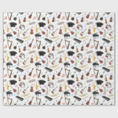 Diverse muziekinstrumenten cadeaupapier (Vlak)