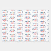 Diverse Nautical Ahoy Boy Lighthouse  Baby Shower Inpakpapier Vel (Voorkant)