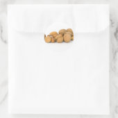 Diverse noten, met inbegrip van hazelnoten walnote ronde sticker (Tas)