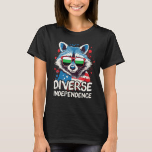 Diverse Onafhankelijkheid Raccoon Neutrois Zonnebr T-shirt