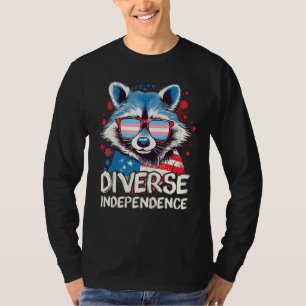 Diverse Onafhankelijkheid Wasbeer Transgender Zon T-shirt