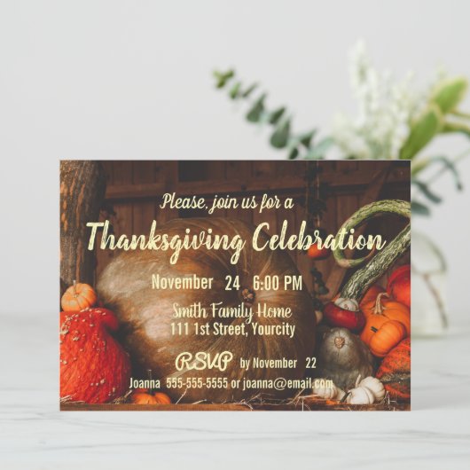 Diverse Oogsten Thanksgiving Aangepast Kaart (Staand voorkant)