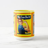 Diverse oude Amerikaanse Klassieke Posters Collage Tweekleurige Koffiemok (Center)