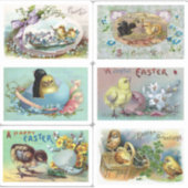 Diverse  paaskuikens en eitjes sticker (Voorkant)