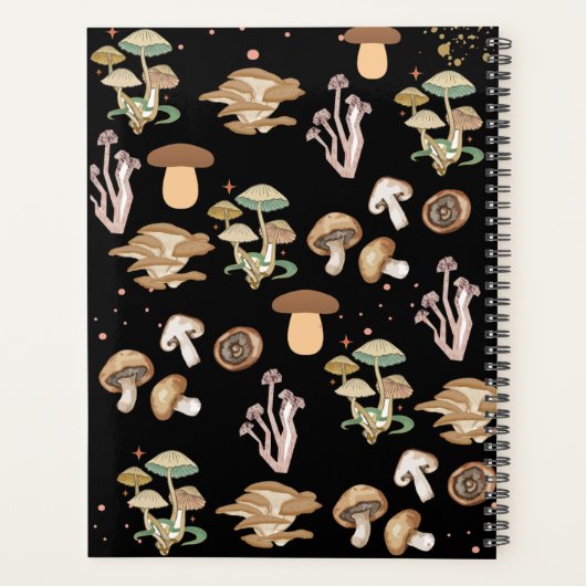 Diverse paddenstoelen gepersonaliseerd planner (Achterkant)