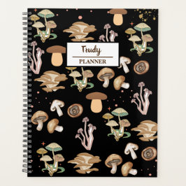 Diverse paddenstoelen gepersonaliseerd planner