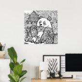 Diverse Panda Coloring (pagina 3) medium Post Poster (Thuiskantoor)