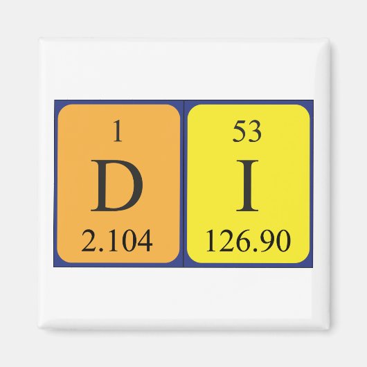 Diverse periodieke lijstnaam magnet 2 (Voorkant)