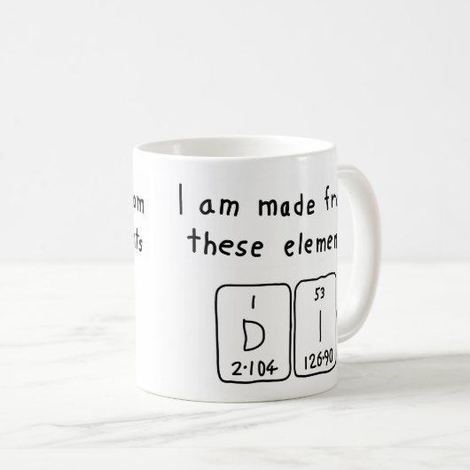 Diverse periodieke lijstnaam mok 3 (Voorkant rechts)