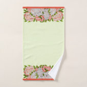 Diverse pioenen op een badkamerhanddoekset bad handdoek (Handdoek)