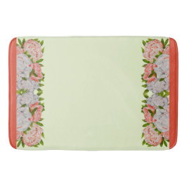 Diverse pioenen op een badmat