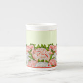 Diverse pioenen op een Bone China Mok (Voorkant)