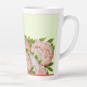 Diverse pioenen op een grote latte Mok (Rechts)