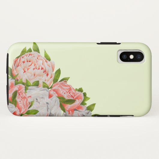 Diverse pioenen op een iPhone Case (Achterkant (horizontaal))