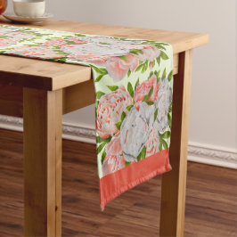 Diverse pioenen op een Table Runner Lange Tafelloper