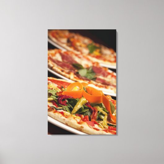 Diverse Pizza en Toppings Canvas Afdruk (Voorkant)