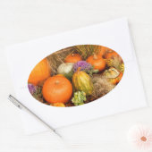Diverse pompoenen ovale sticker (Envelop)